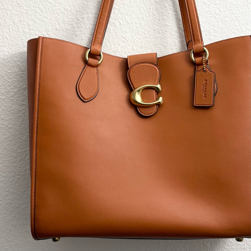 Coach Theo Tote Shoulder Bag in Canyon Calf Leather CA114